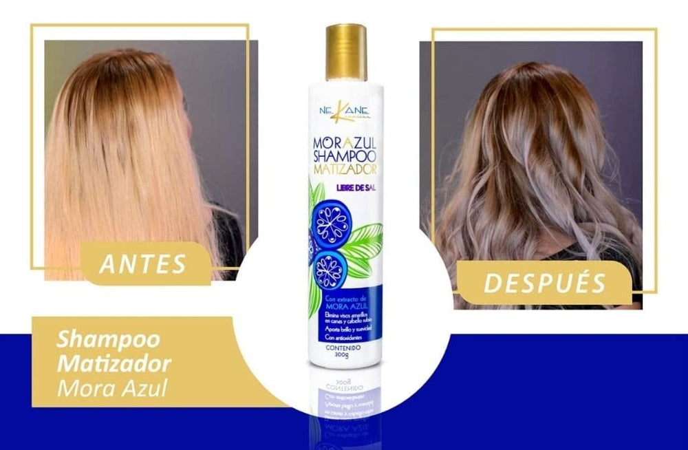 NEKANE Shampoing Morazul Matiseur – tonalité violette renforcée pour blondes et gris