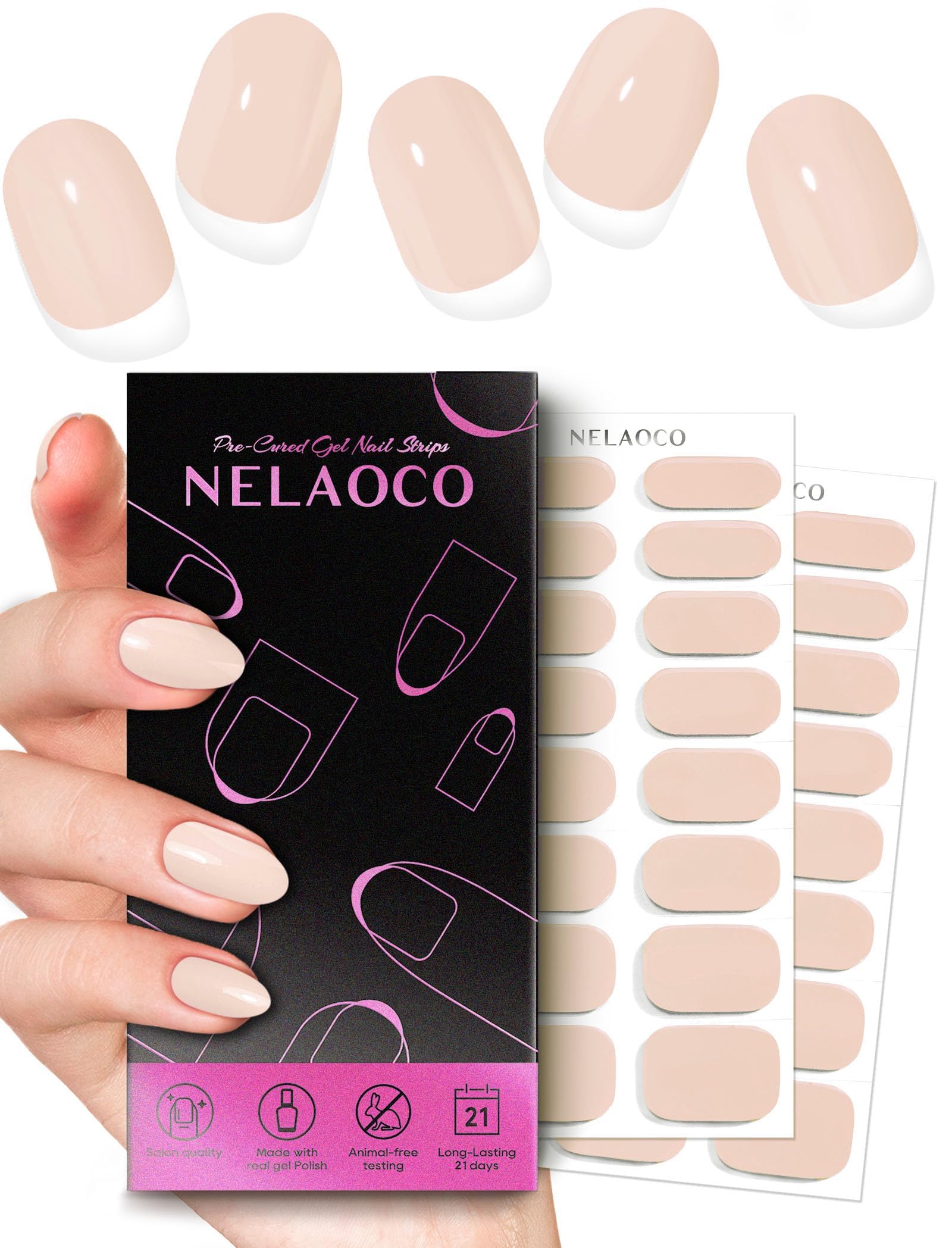 Nelaoco: ensemble de strips de vernis 32 pièces pour des ongles impeccables.