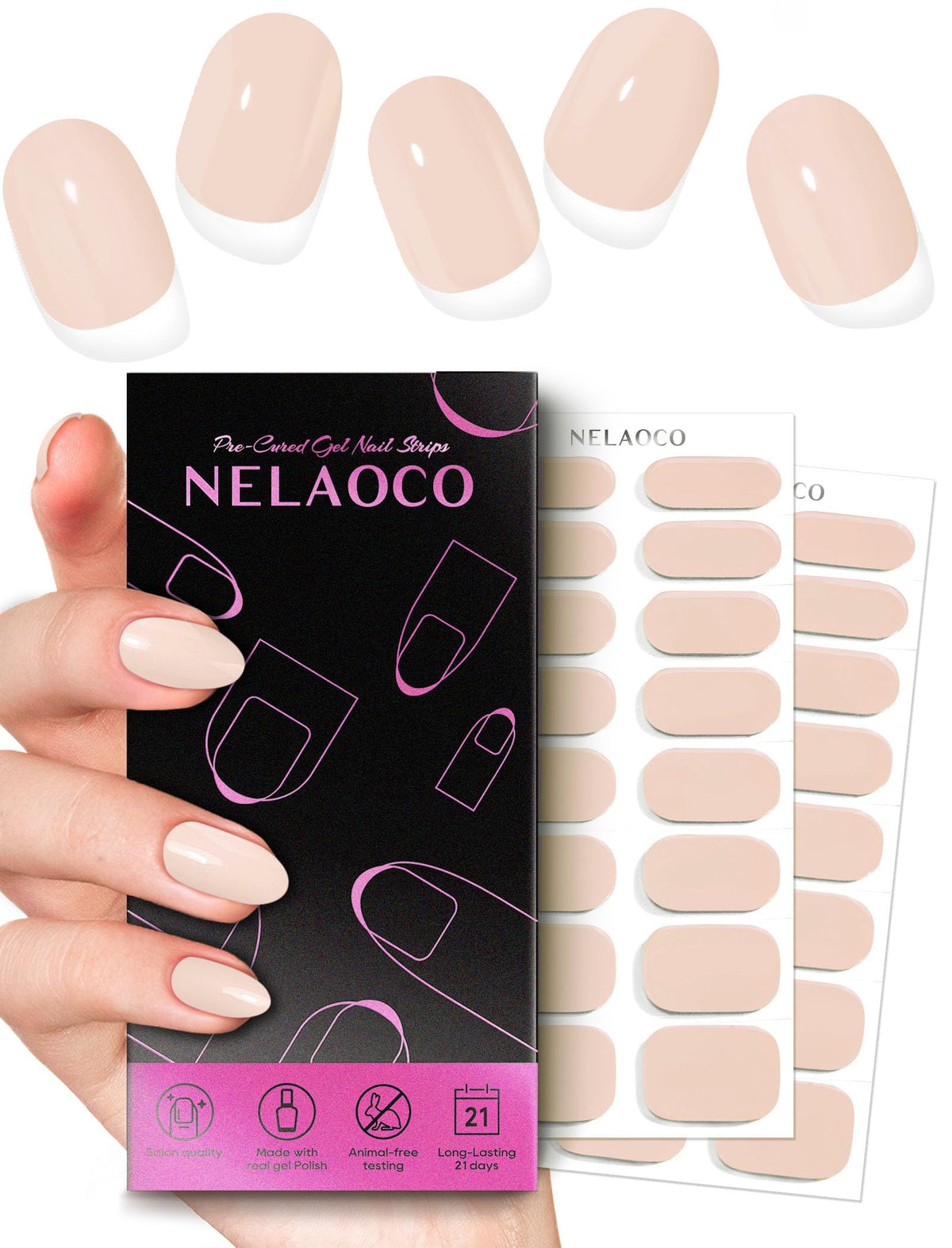 Nelaoco: ensemble de strips de vernis 32 pièces pour des ongles impeccables.
