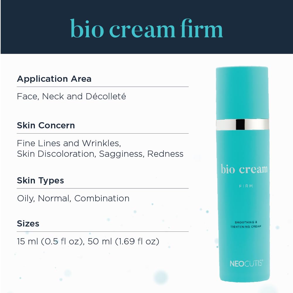 NEOCUTIS Bio Cream Firm, rituel quotidien matin et soir.