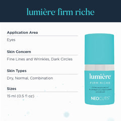 Application sous les yeux NEOCUTIS Lumière Firm Riche pour contours apaisés
