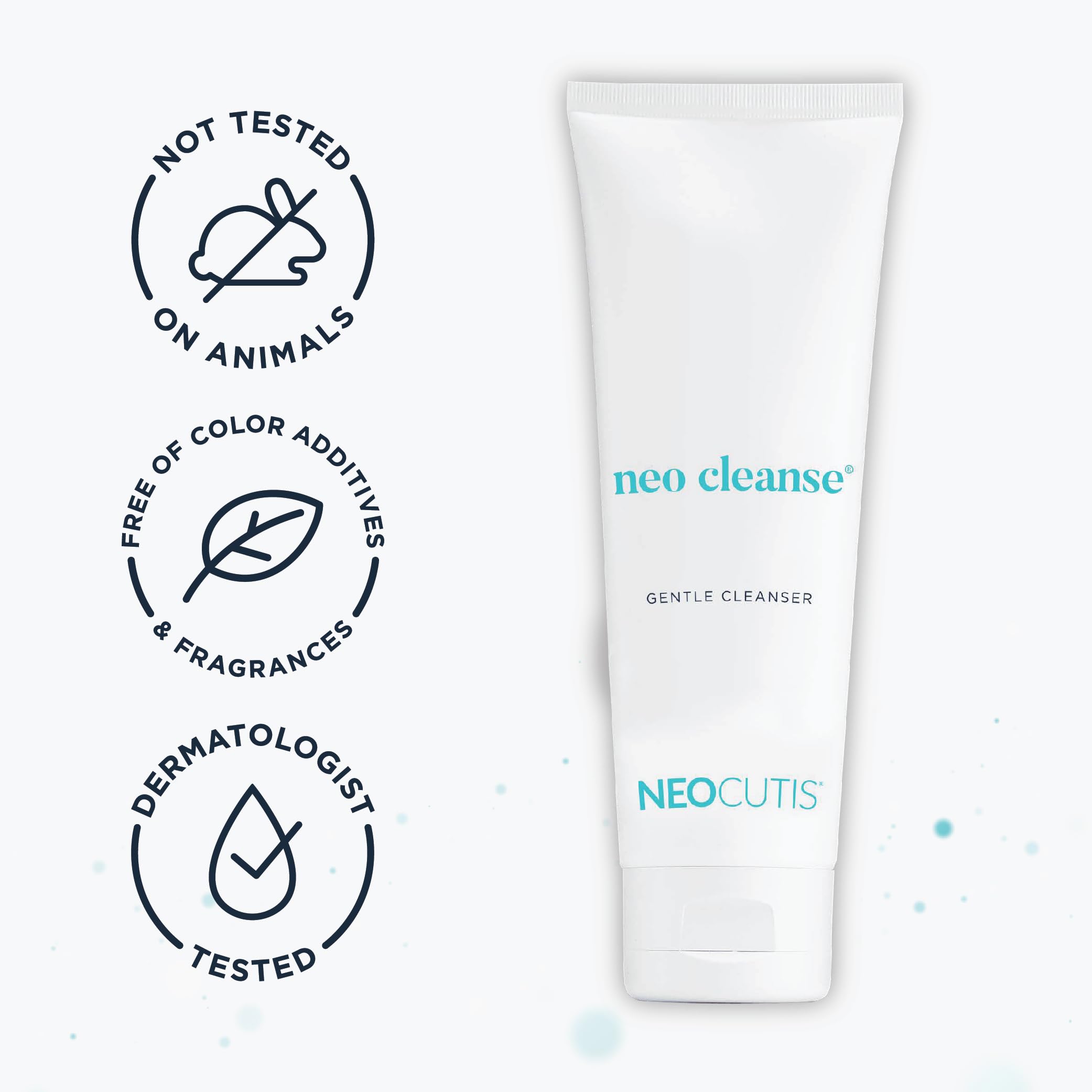 Texture onctueuse élimine maquillage et impuretés sans dessèchement.