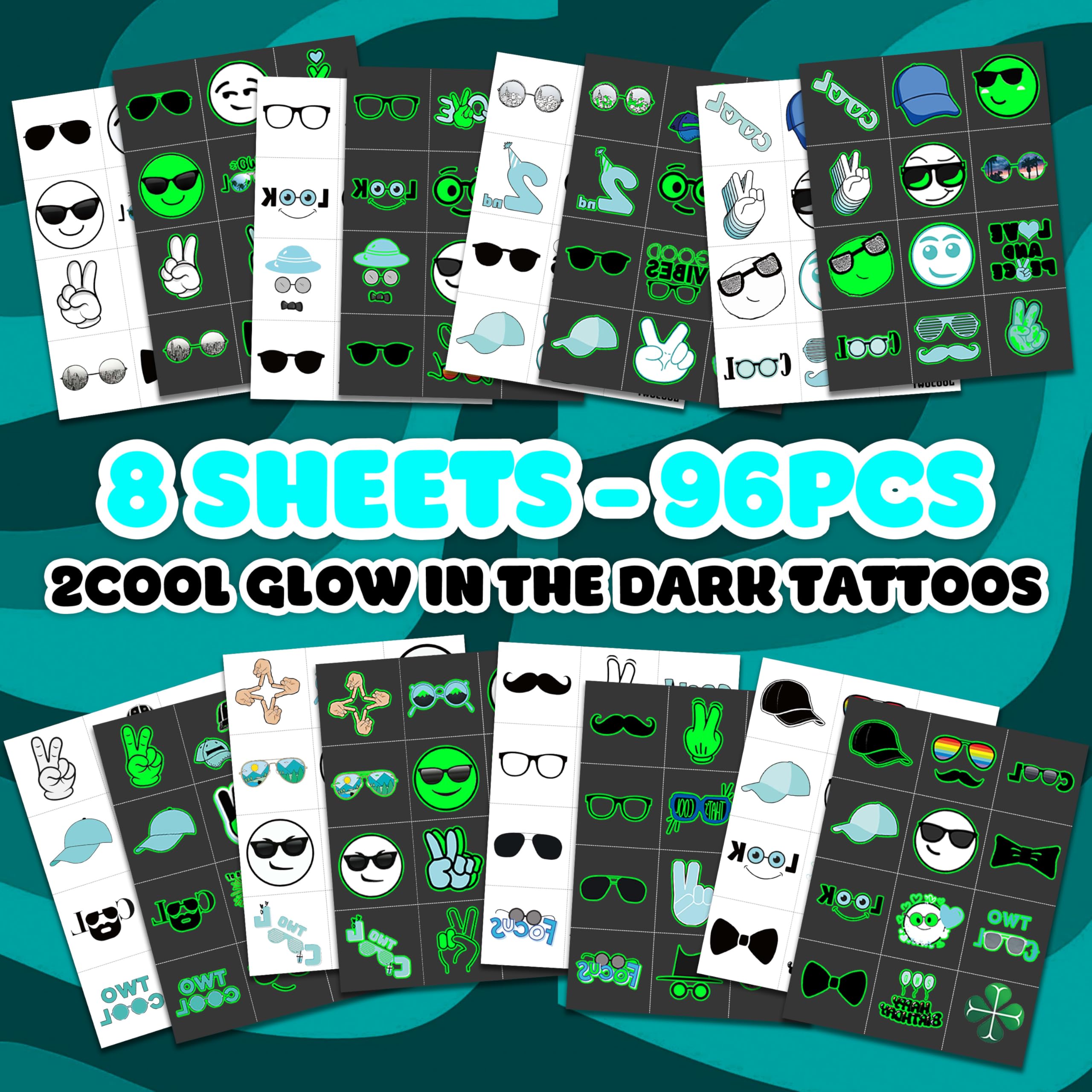 Tatouage Neon Luminous icônes amusantes, idées cadeaux et goodies lumineux.