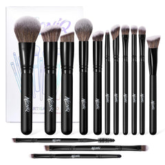 Pinceaux NEONIQ 14 pièces pour un maquillage professionnel et uniforme.