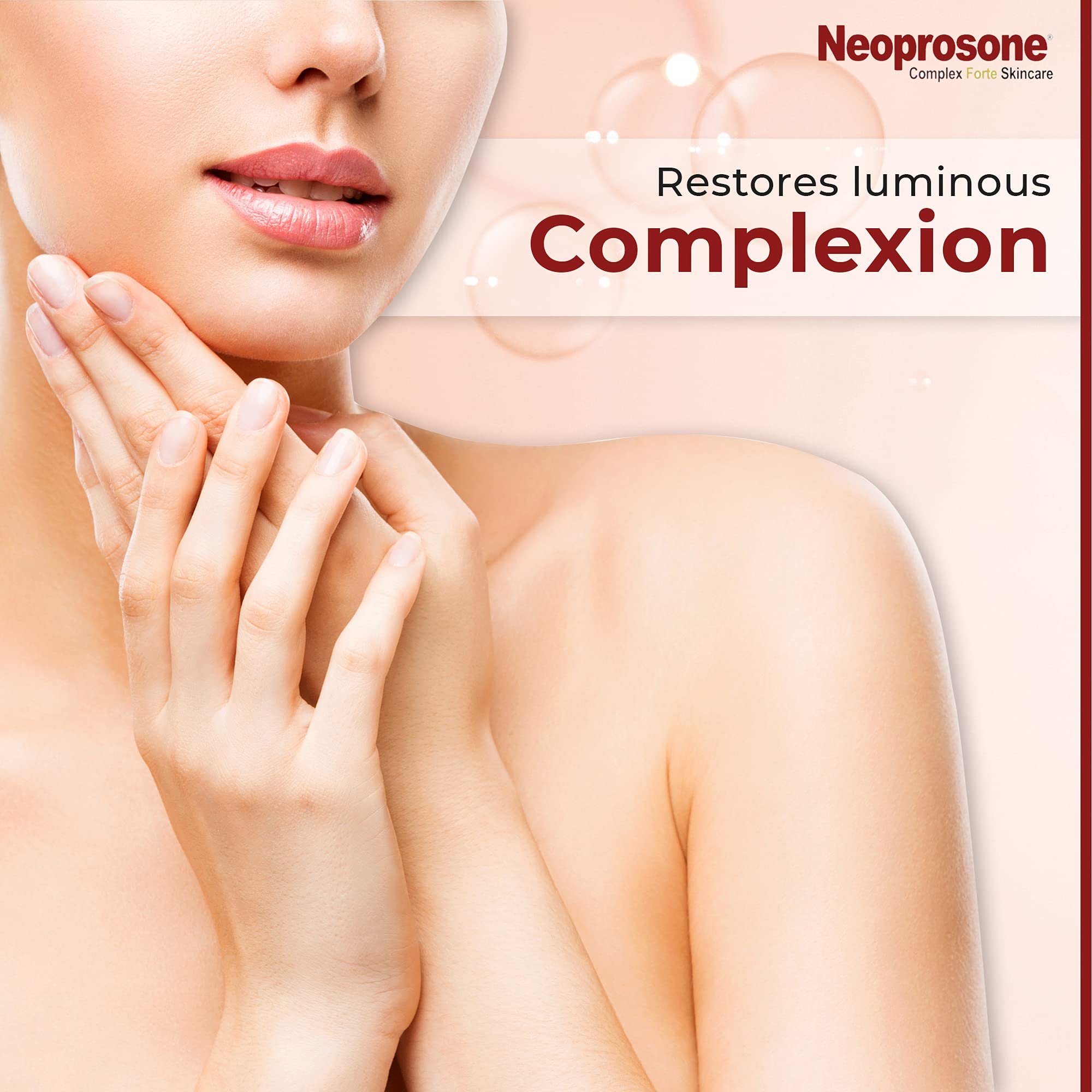 Mousse généreuse du savon Neoprosone sur la peau.
