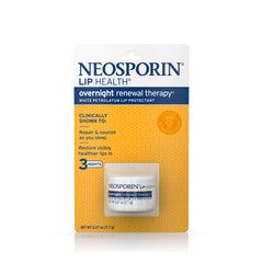 Neosporin Lip Health Nuit, flacon visible, hydratation profonde des lèvres.