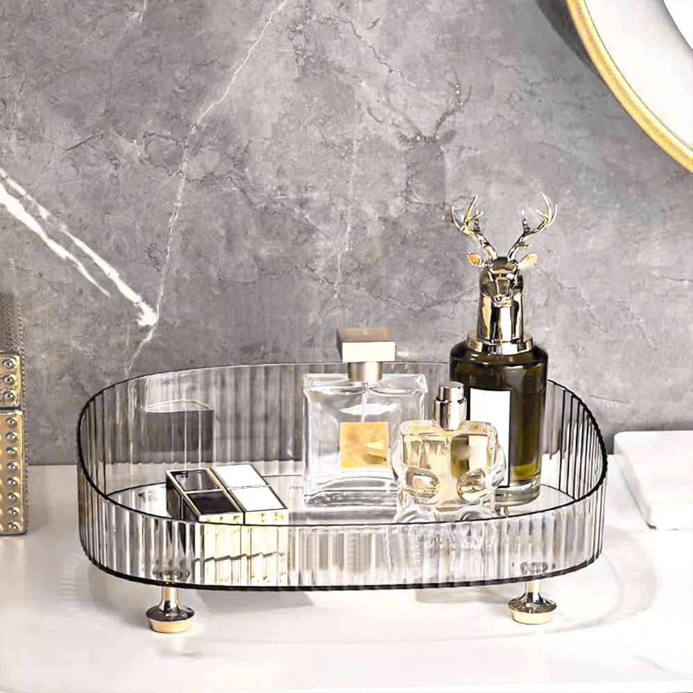 Neotidy plateau soin peau: surface transparente pour lotions et crèmes.