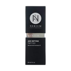 Crème Nuit Nerium Universal – Bouteille en verre, hydratation nocturne pour peau plus ferme au matin.