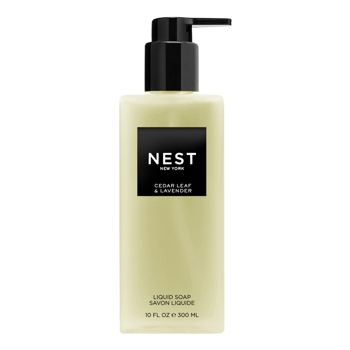 Nest New York Savon Liquide Feuilles de Cèdre et Lavande – Bouteille élégante pour votre salle de bain