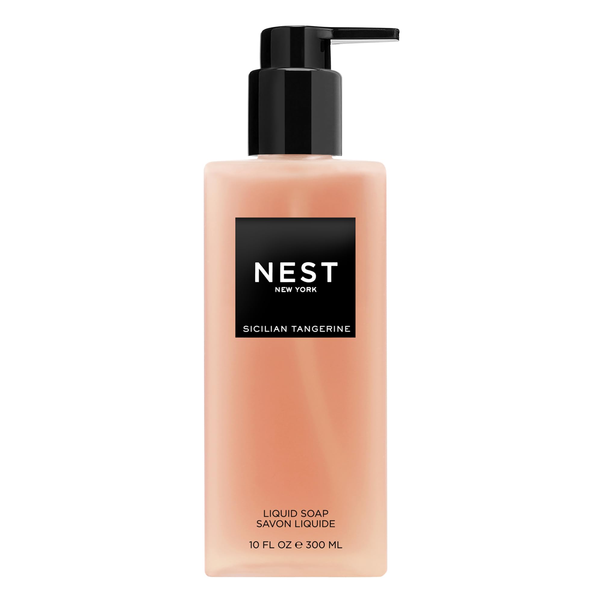Savon liquide NEST New York Sicilian Tangerine avec pompe, nettoie et rafraîchit la peau.