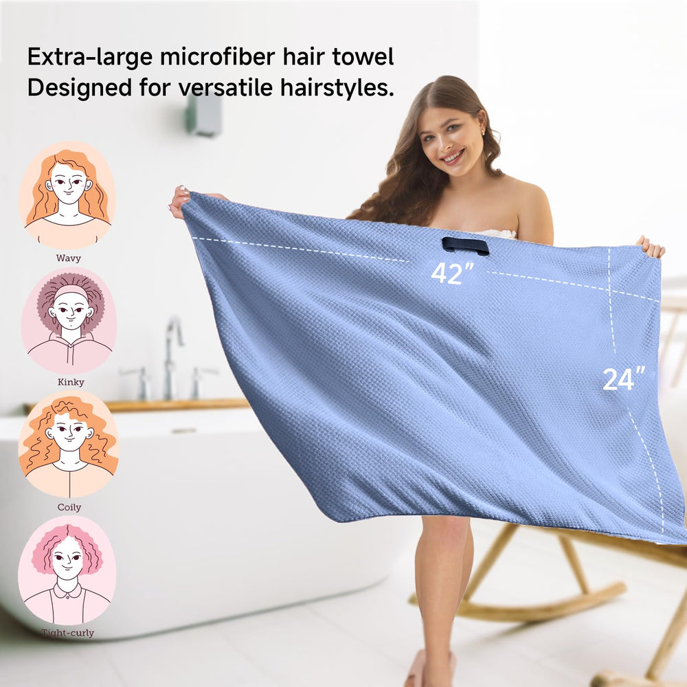 Netcken serviette anti-frizz pour cheveux, aide à contrôler les frisottis après la douche.