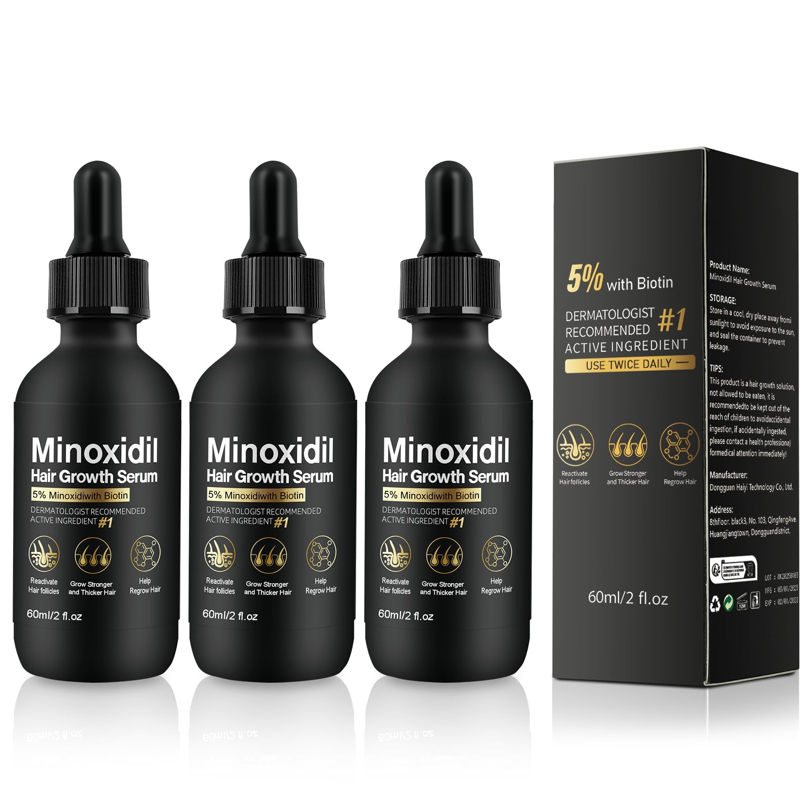 NETYIYUN Minoxidil-serum-bouteille: stimulation potentielle de la croissance capillaire