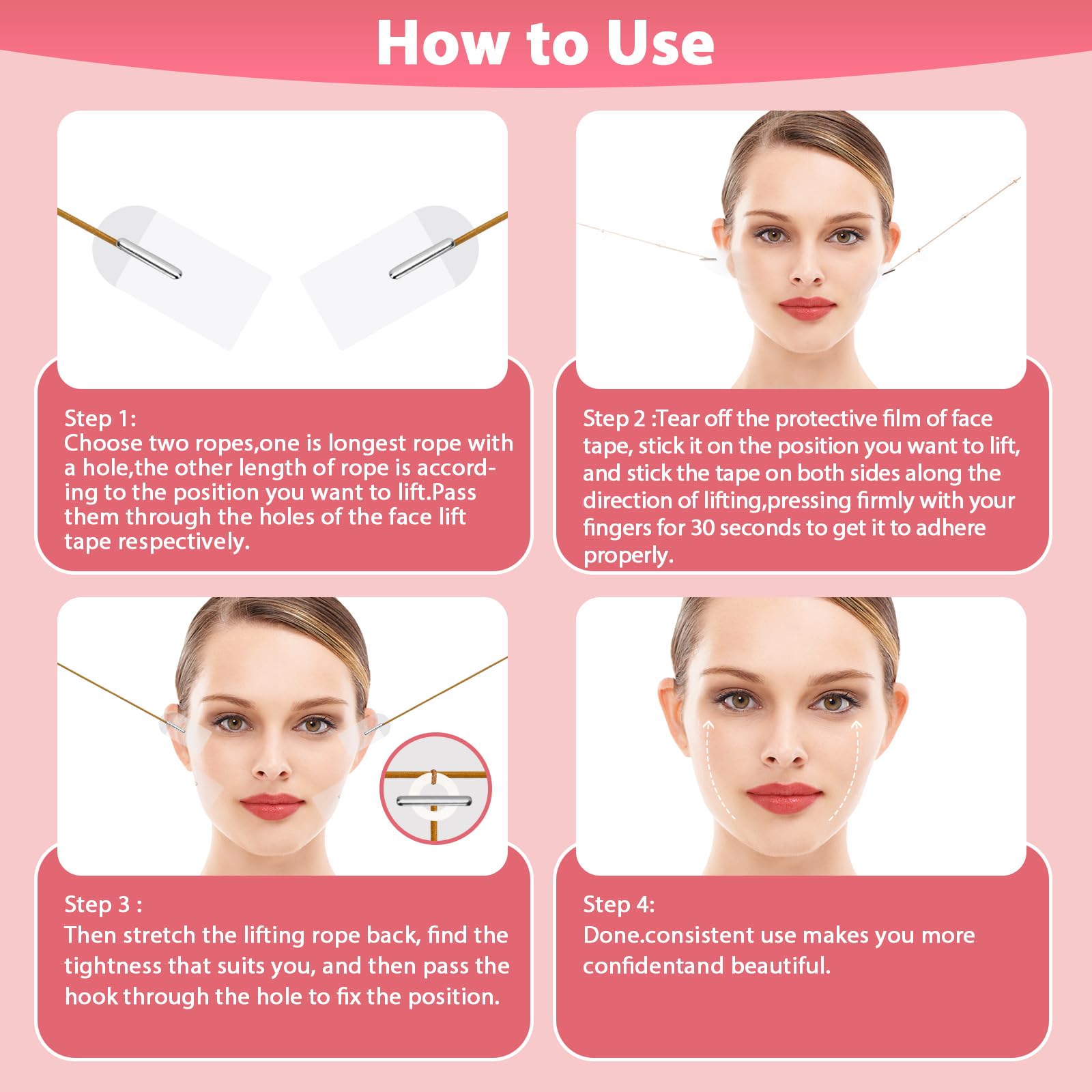 Netlkjonk bandes lifting visage invisible: solution légère pour un regard net et un visage symétrique.