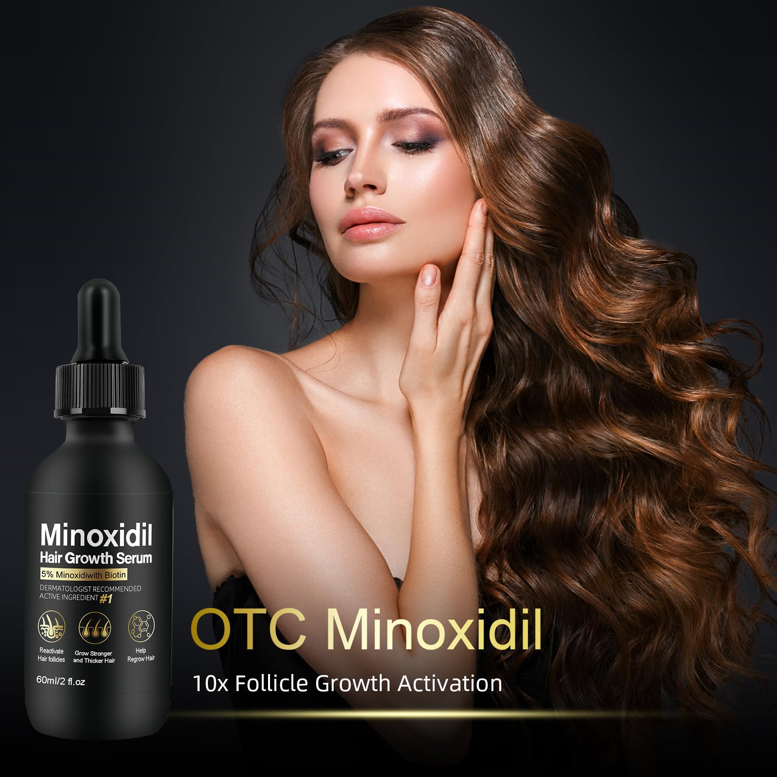 NETYIYUN Minoxidil 5% – Pipette de dosage pour application précise sur le cuir chevelu