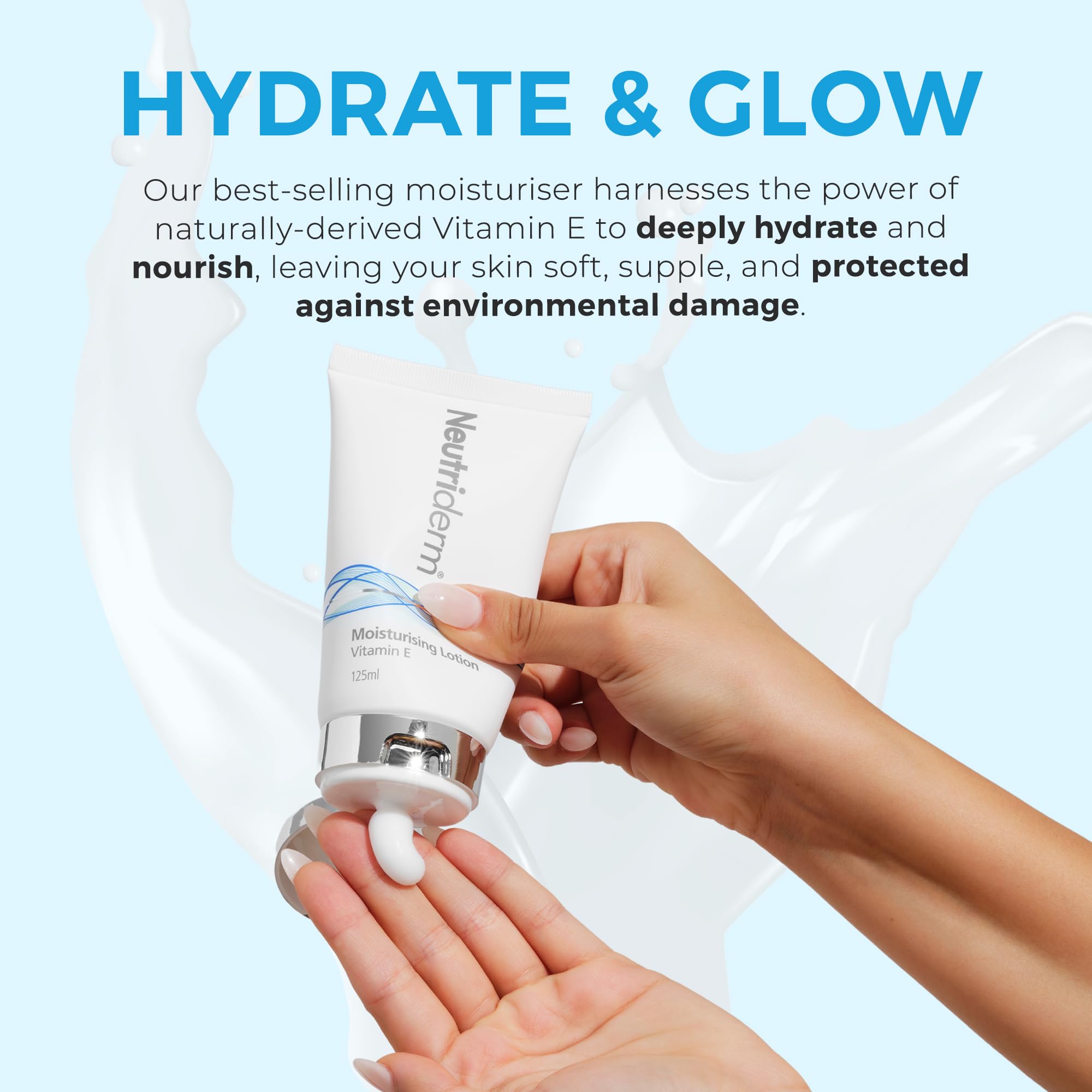 NEUTRIDERM bouteille creme quotidienne facile a utiliser