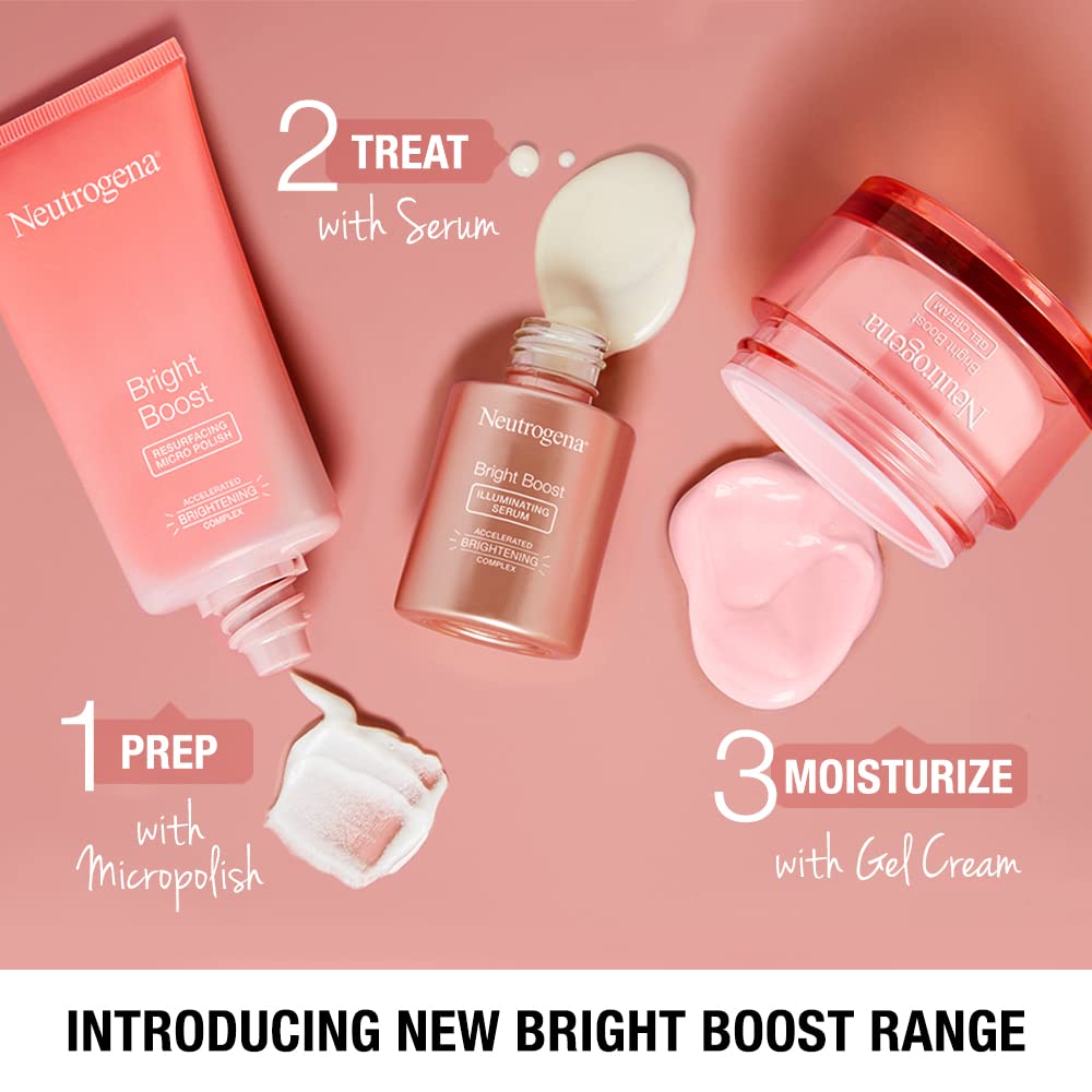 Routine quotidienne avec le sérum Bright Boost pour un teint clair.