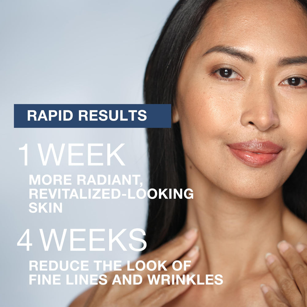 Application sans désordre grâce aux capsules retinol Neutrogena, pratique en déplacement.