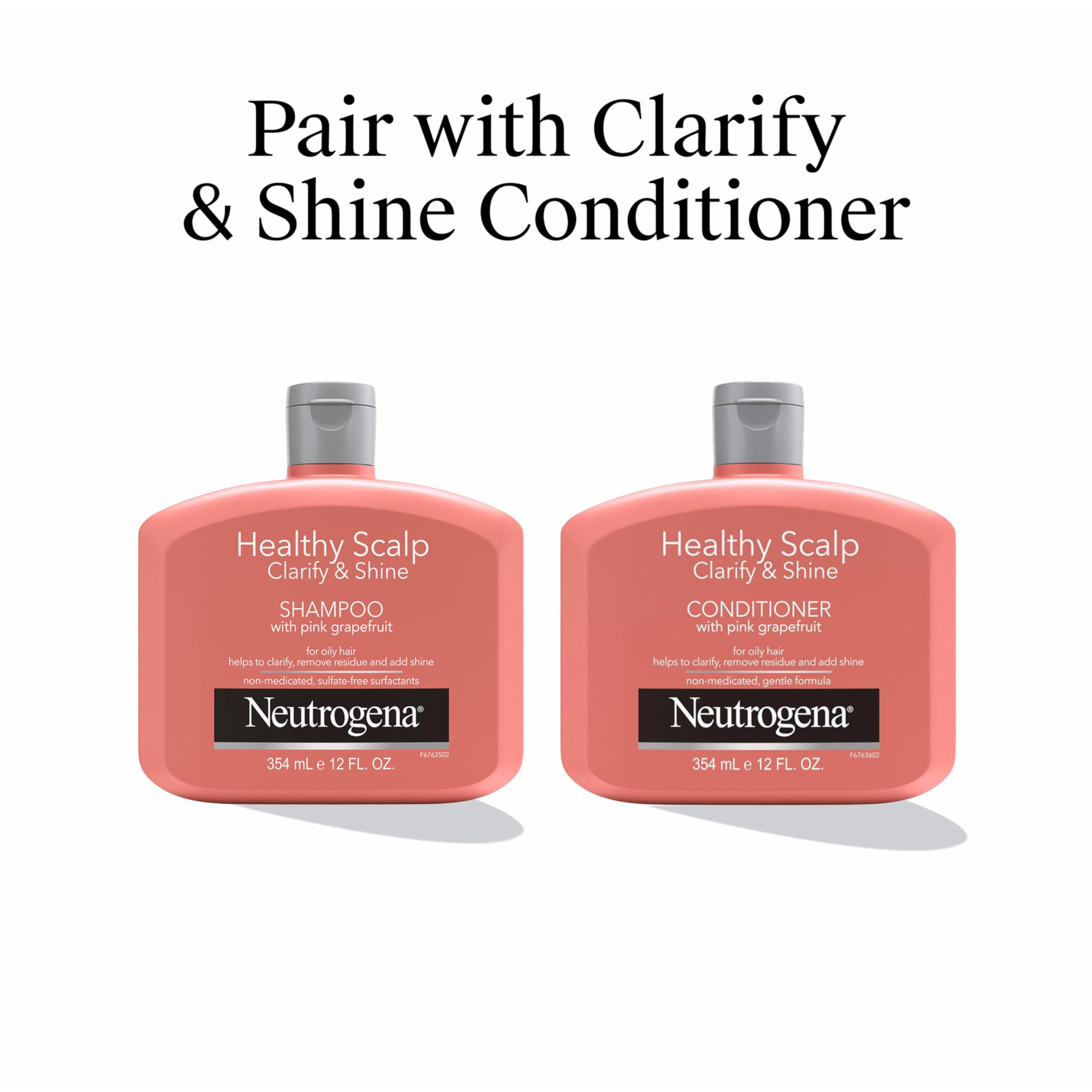 Neutrogena Cheveux Gras Brillance Naturelle — flacon et brillance légère.