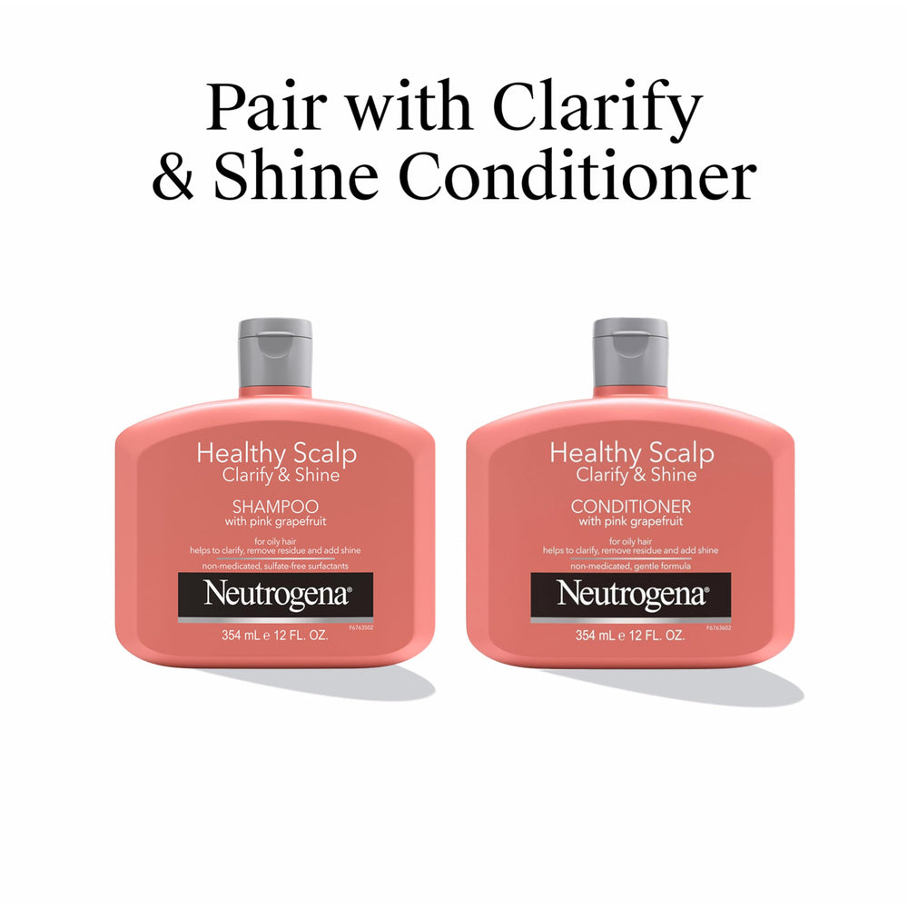 Neutrogena Cheveux Gras Brillance Naturelle — flacon et brillance légère.
