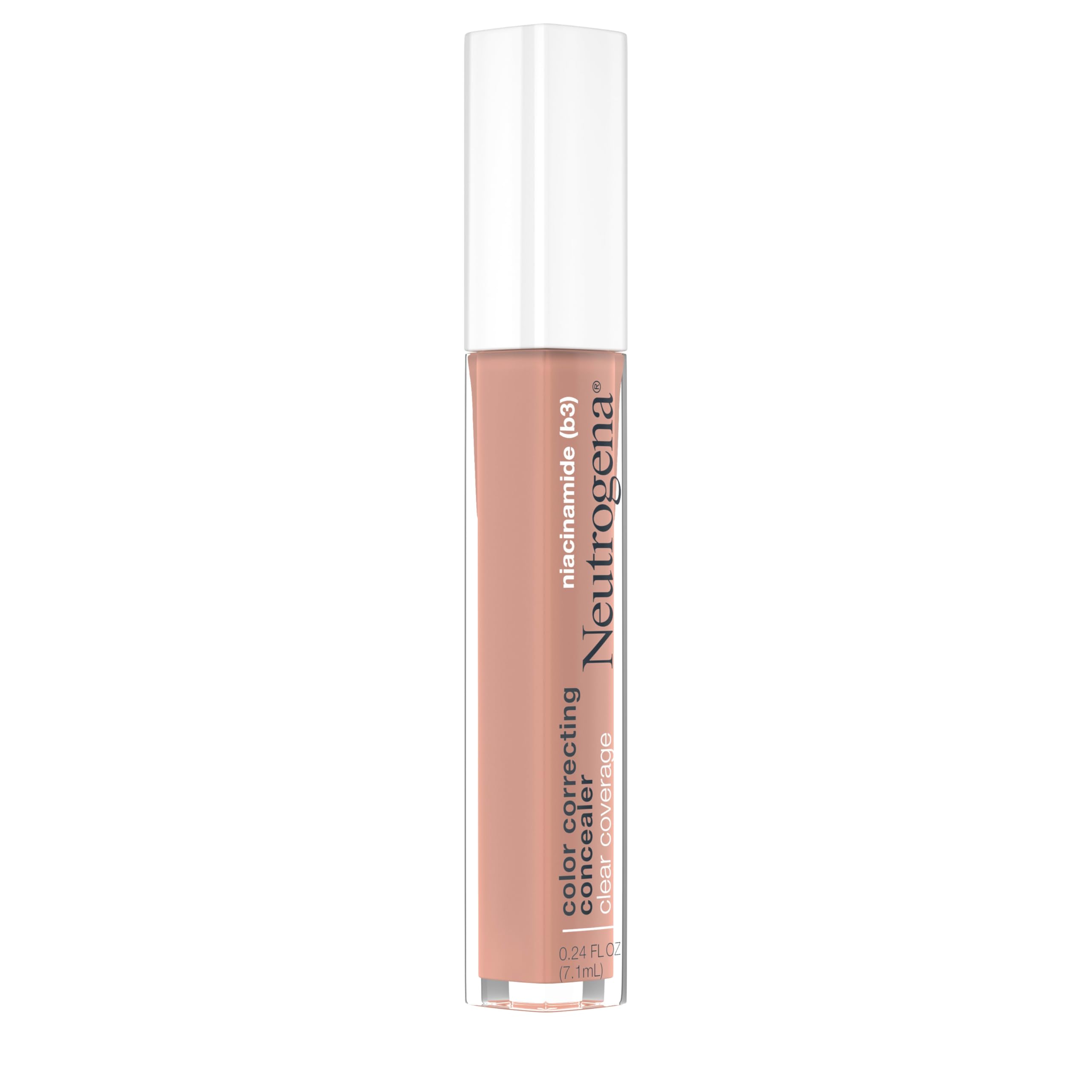 Neutrogena Correcteur-teint pêche, texture sans huile, fini naturel.