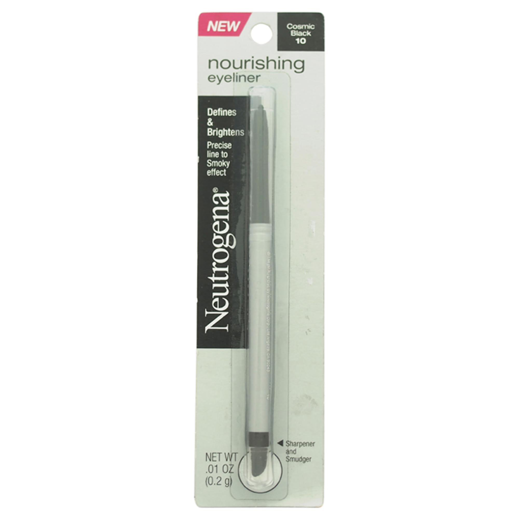 Crayon yeux Neutrogena Nourrissant noir cosmique pour une couleur lumineuse durable.