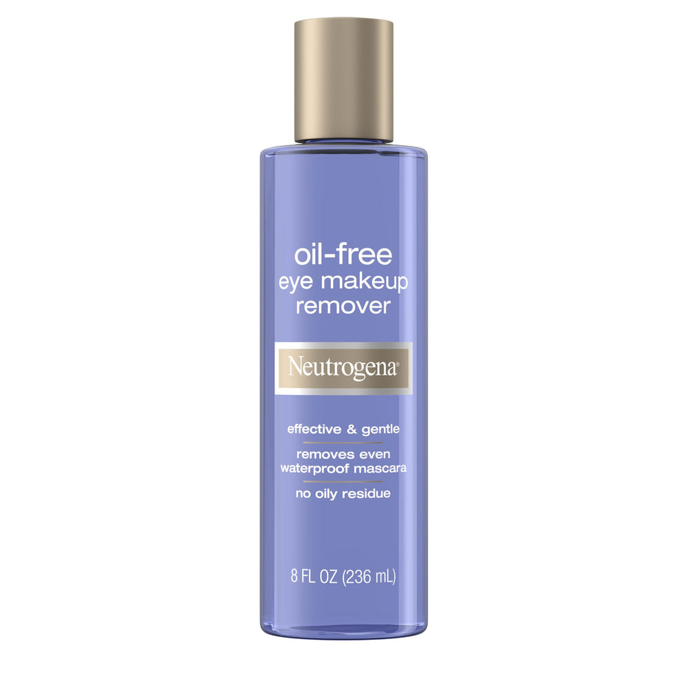 Neutrogena Demaquillant yeux sans huile, flacon 237 ml, démaquille en douceur sans résidu gras.