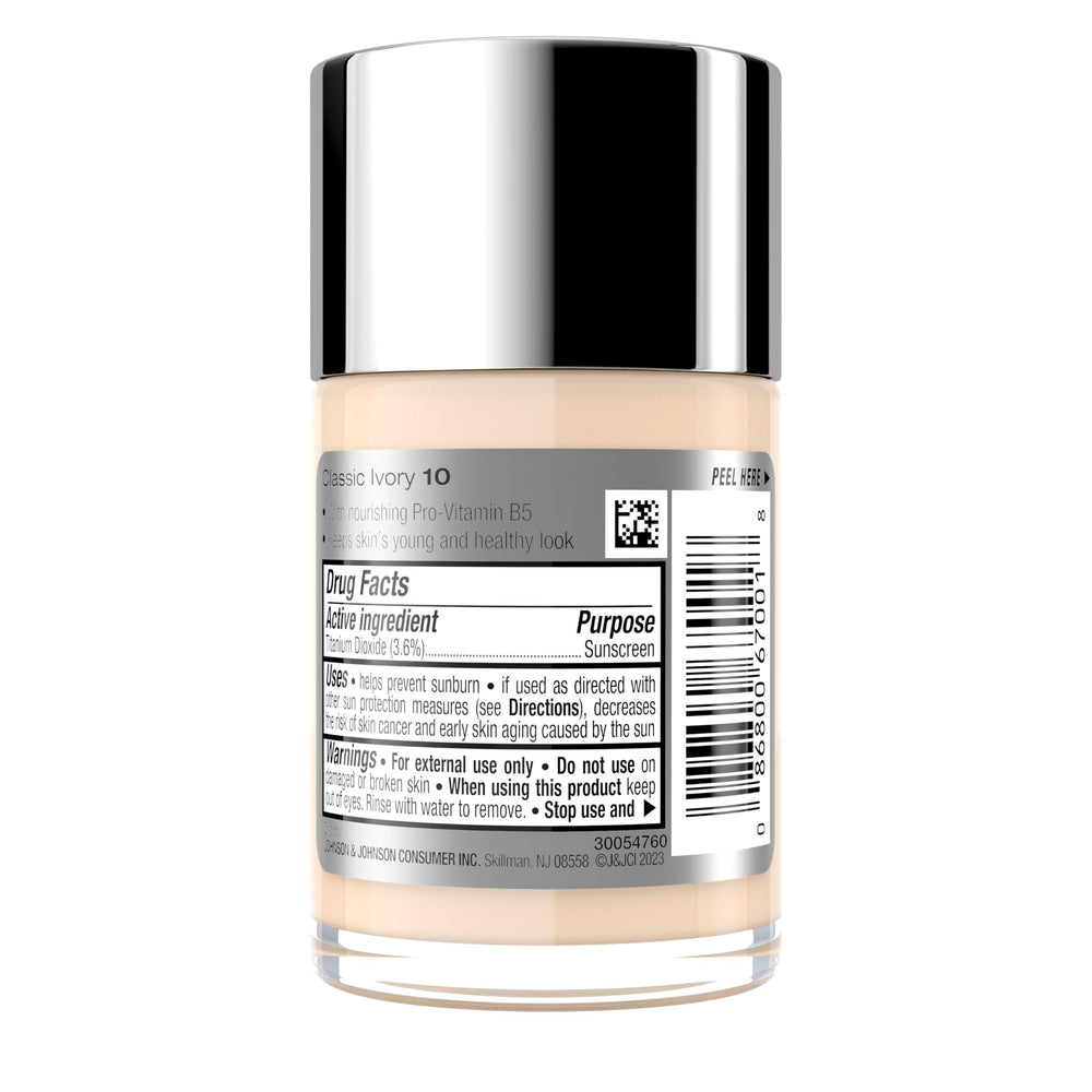 Application quotidienne facile du fond de teint Neutrogena.