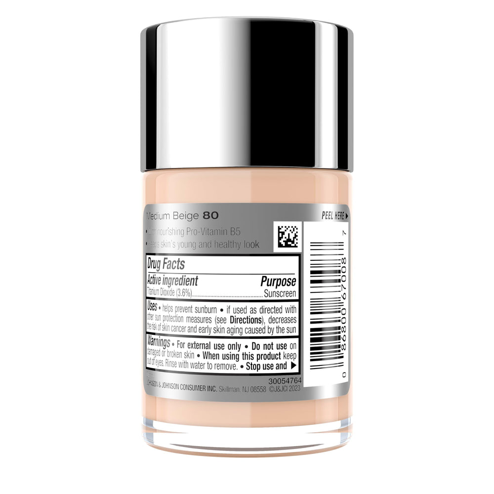 Neutrogena fond teint pour usage quotidien sur le visage.
