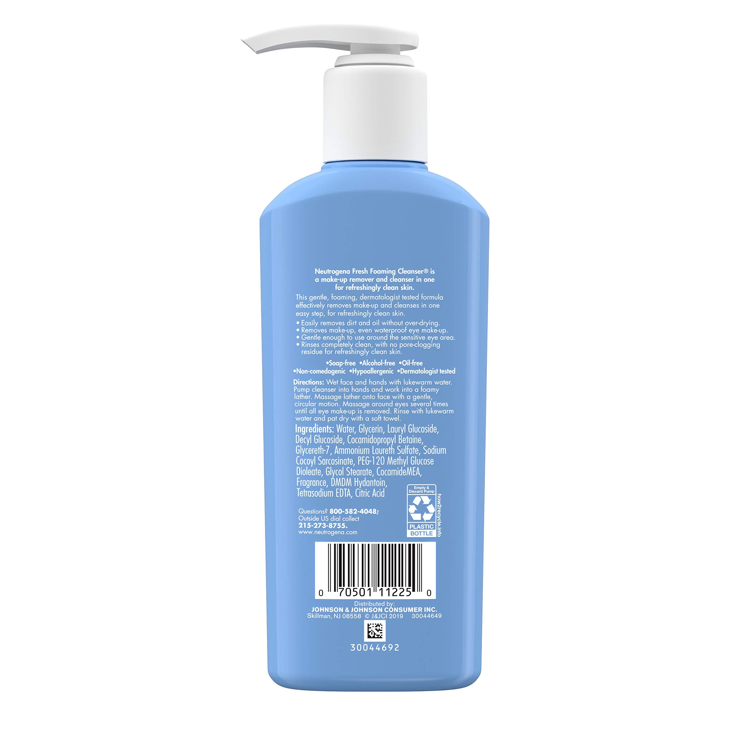 Neutrogena Fresh Foaming — sans savon garantit une sensation légère et non irritante.