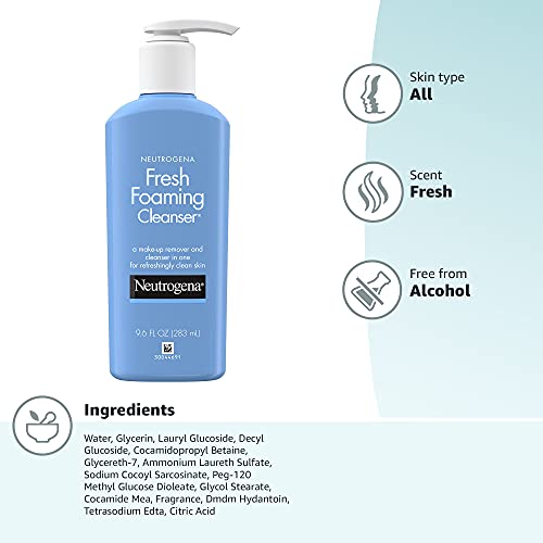 Neutrogena Fresh Foaming — utilisation quotidienne rapide pour peau propre et fraîche.