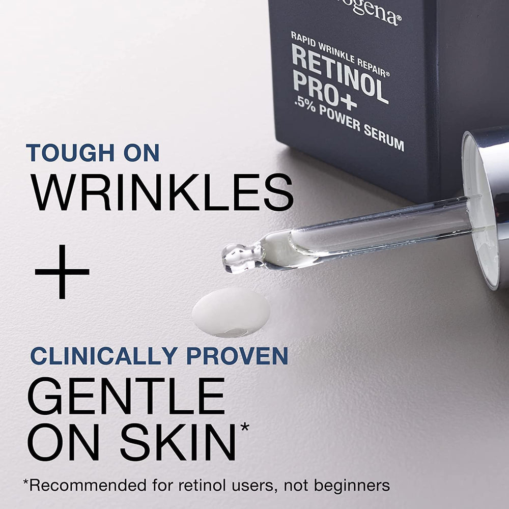 Goutte-retinol-serum mettant en avant l’applicateur précis.