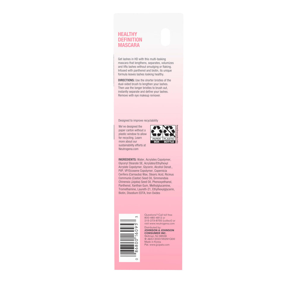 Neutrogena Healthy Definition Mascara : panthenol pour nourrir les cils au quotidien.