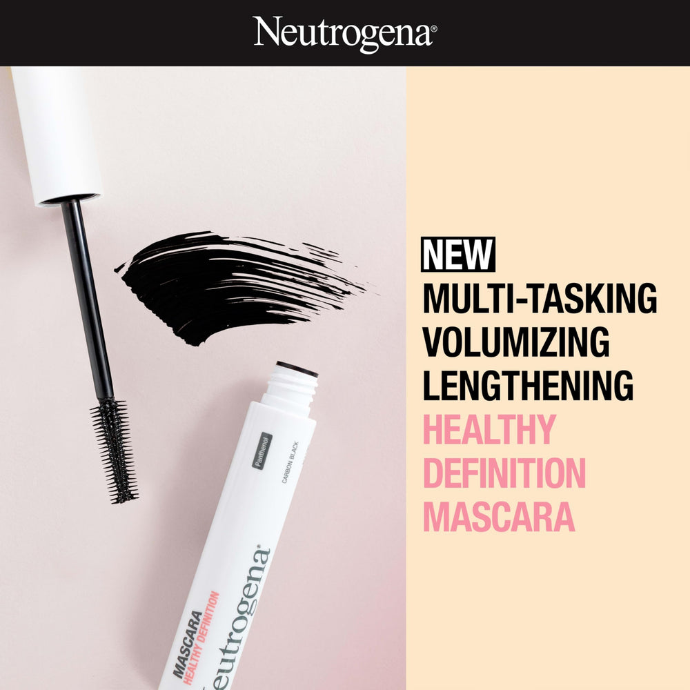 Mascara Neutrogena Healthy Definition – tube noir brun chic et discret.