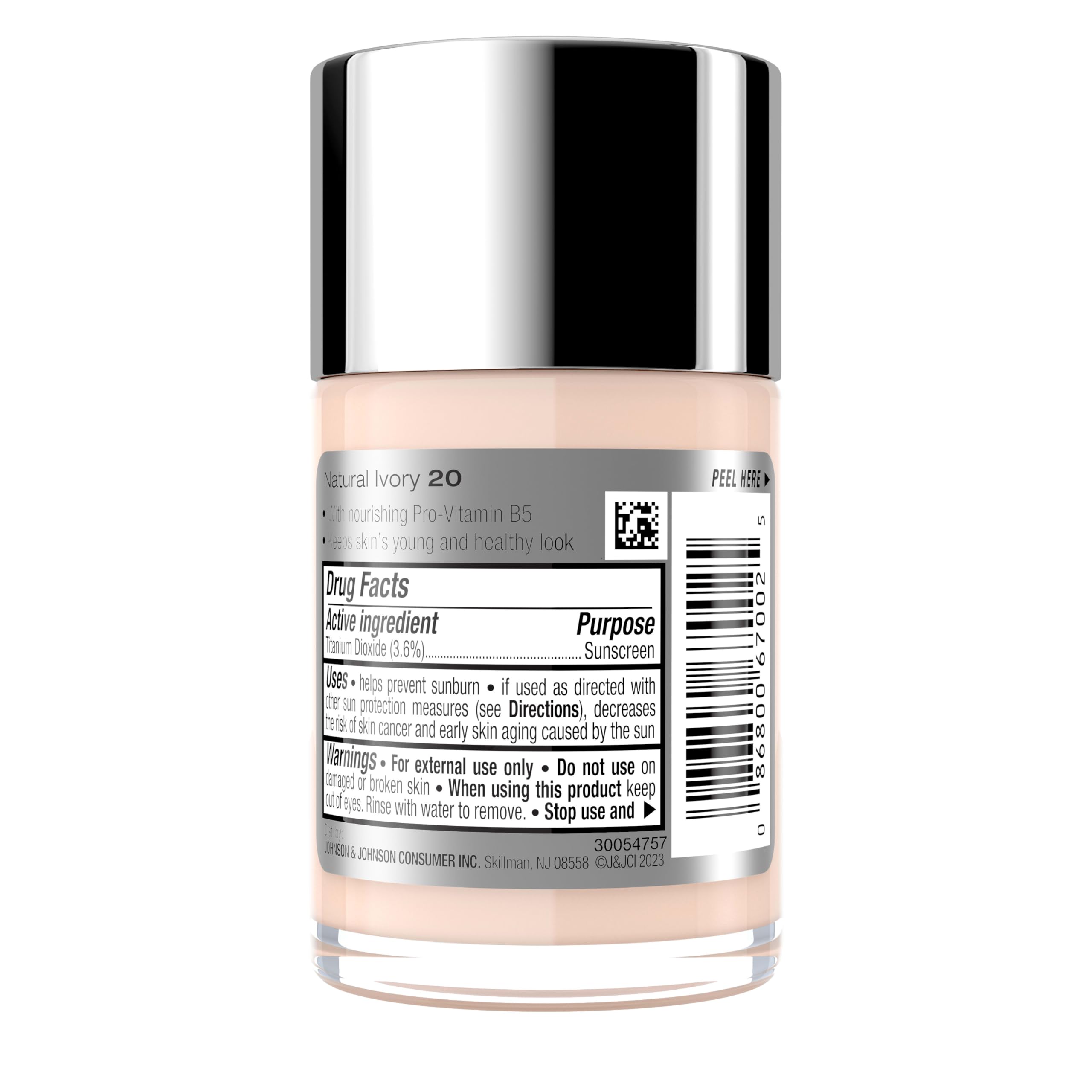Neutrogena Healthy Skin Foundation: emballage compact et design pratique pour la routine.