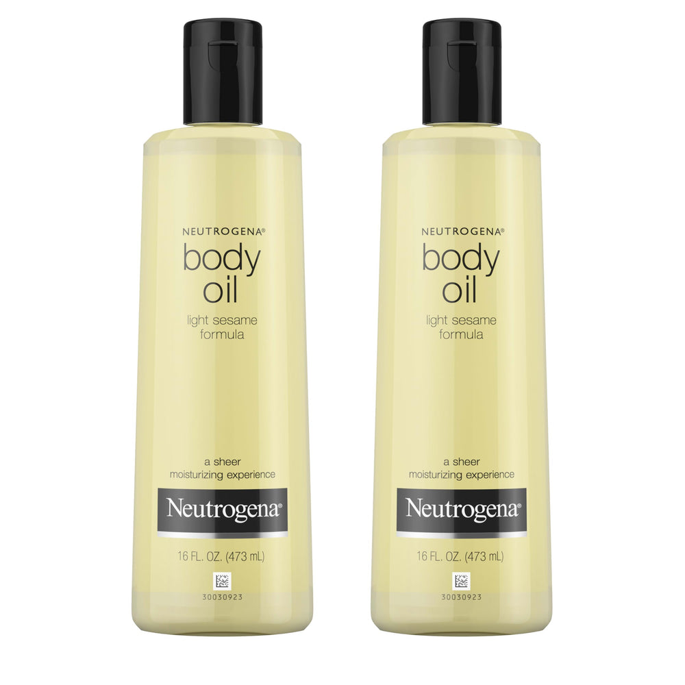 Neutrogena huile corporelle à formule sésame légère, double bouteilles, hydratation légère.