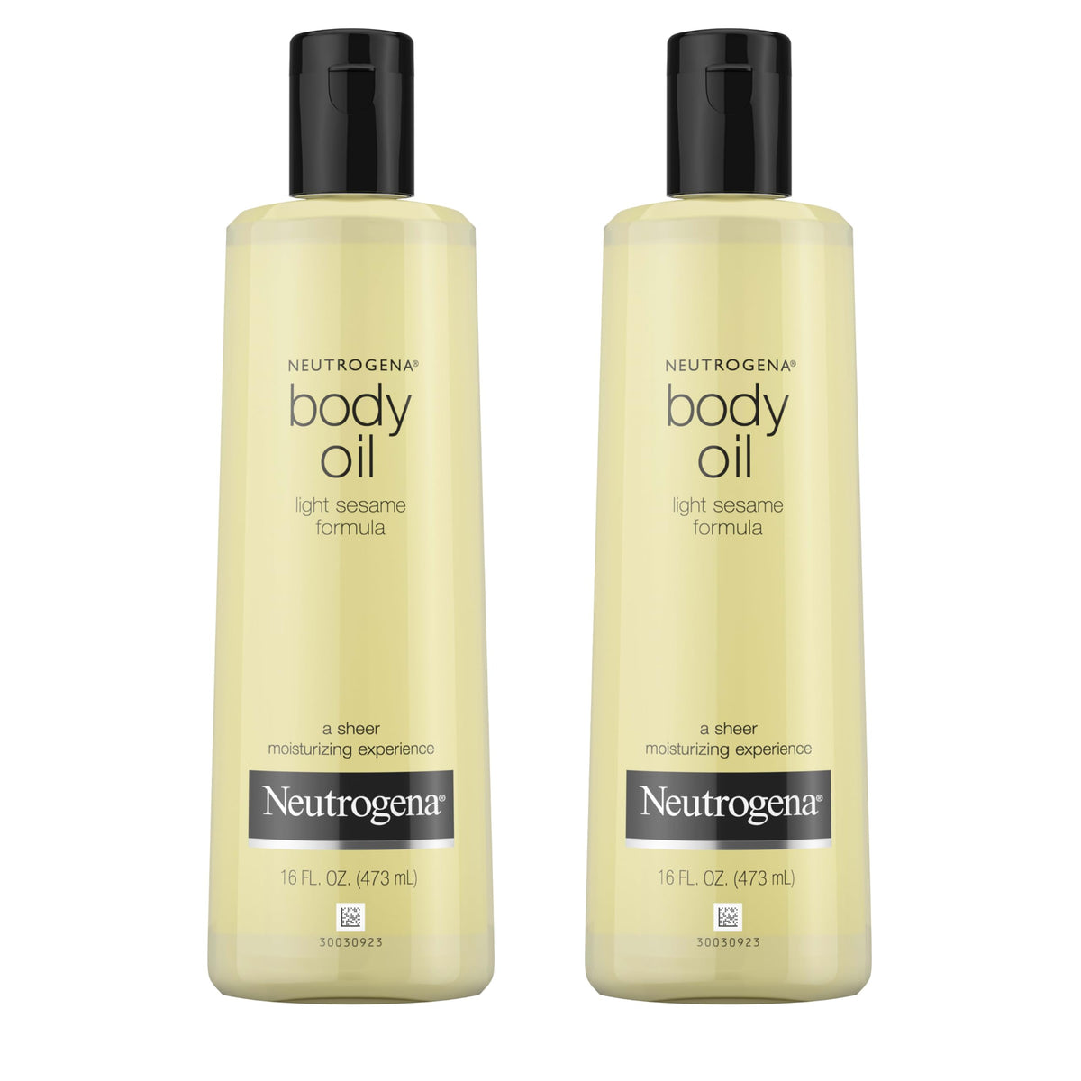 Neutrogena huile corporelle à formule sésame légère, double bouteilles, hydratation légère.