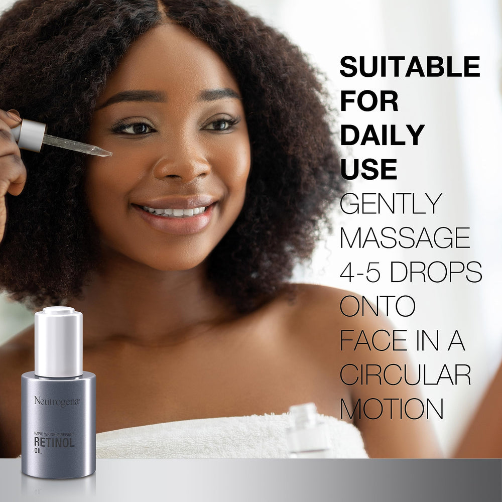 Neutrogena huile-retinol-texture-legere — fini non gras et agréable à porter.