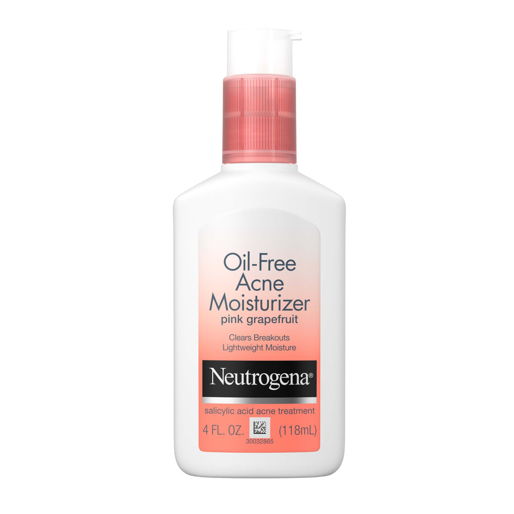Neutrogena Hydratant anti-acné sans huile, bouteille rose-pamplemousse, hydratation légère.