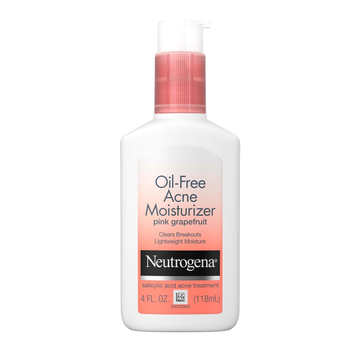 Neutrogena Hydratant anti-acné sans huile, bouteille rose-pamplemousse, hydratation légère.