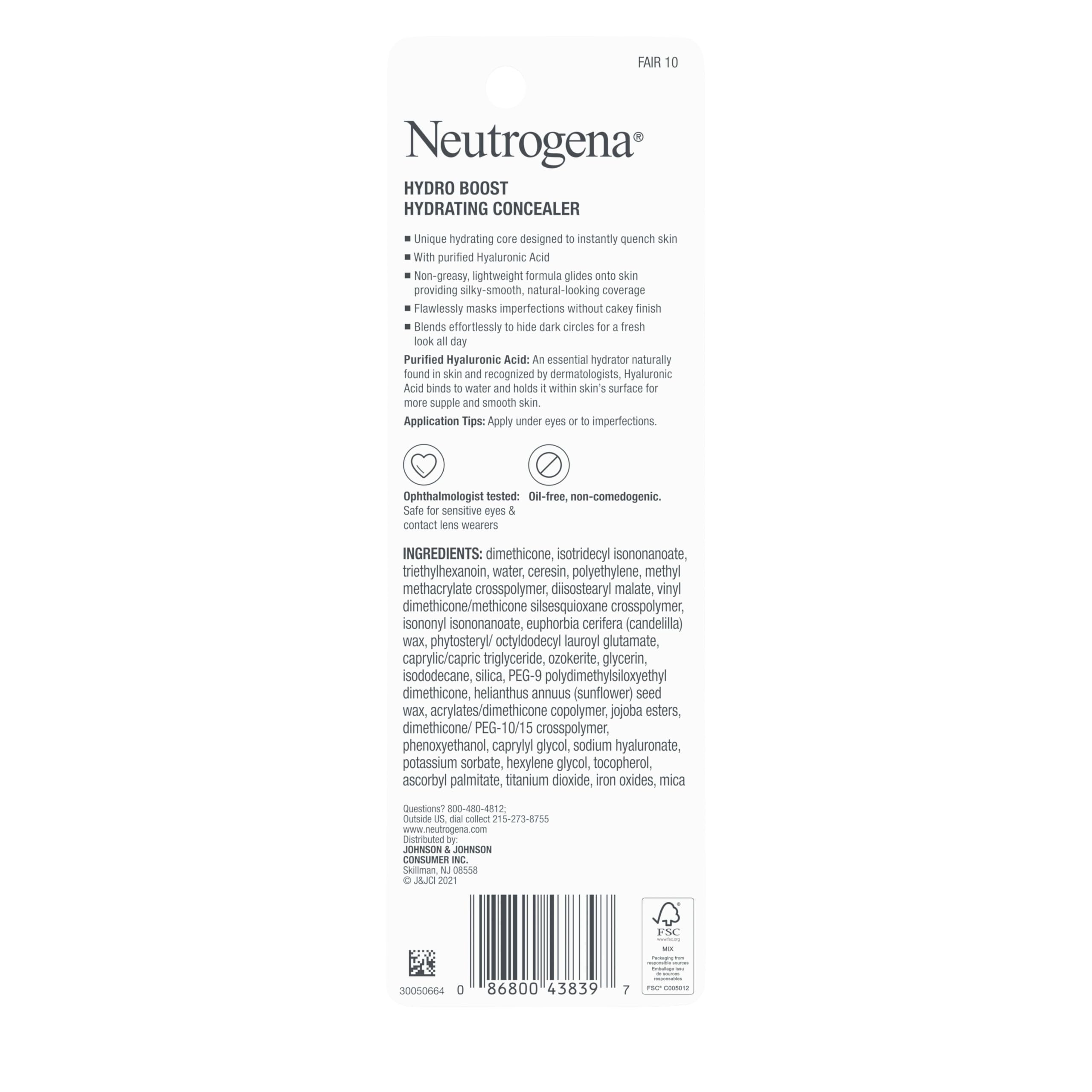 Neutrogena Hydro Boost couvrance modulable, application fluide sans fini poudreux.