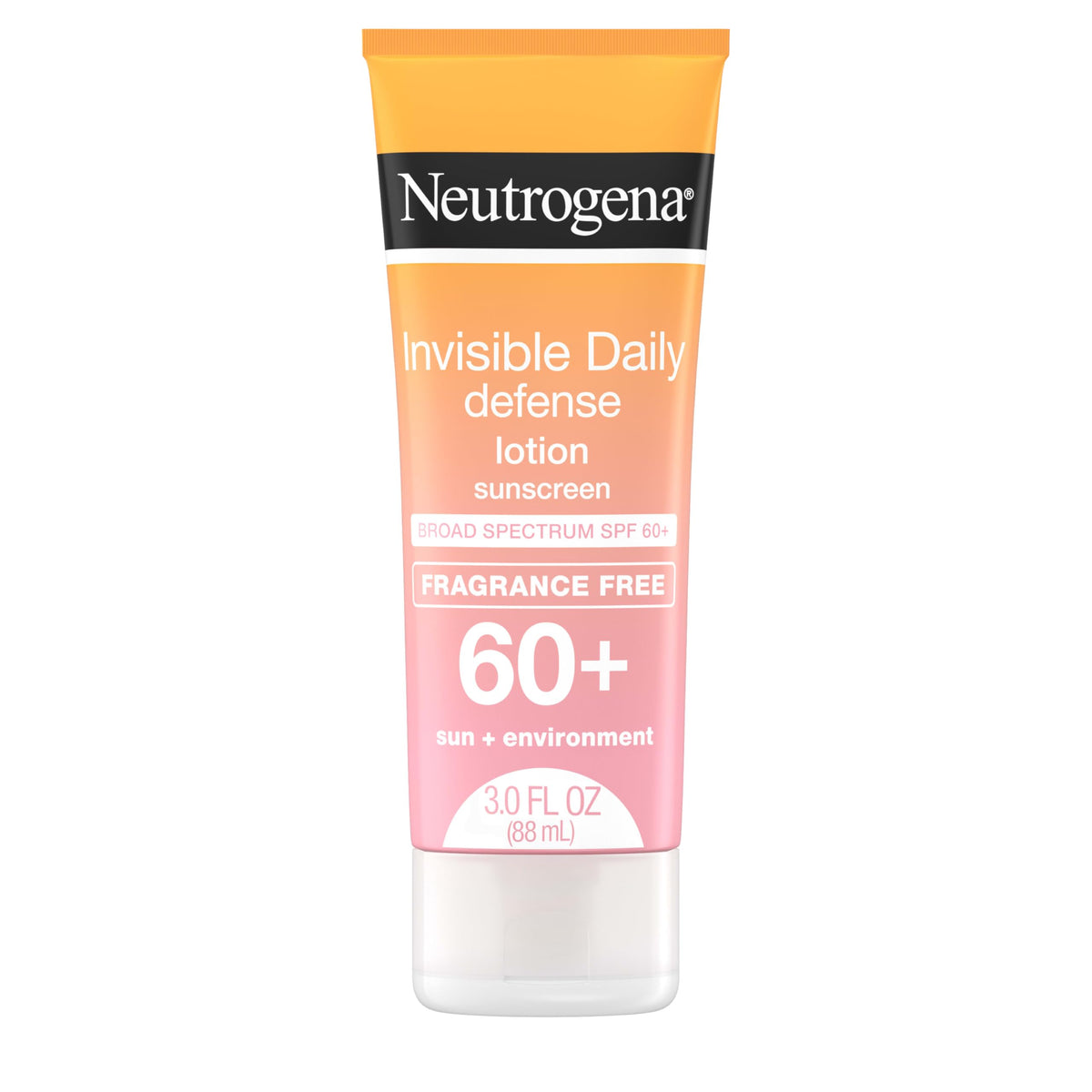 Neutrogena Invisible Daily Defense, emballage discret, protection solaire adaptée à tous les tons.