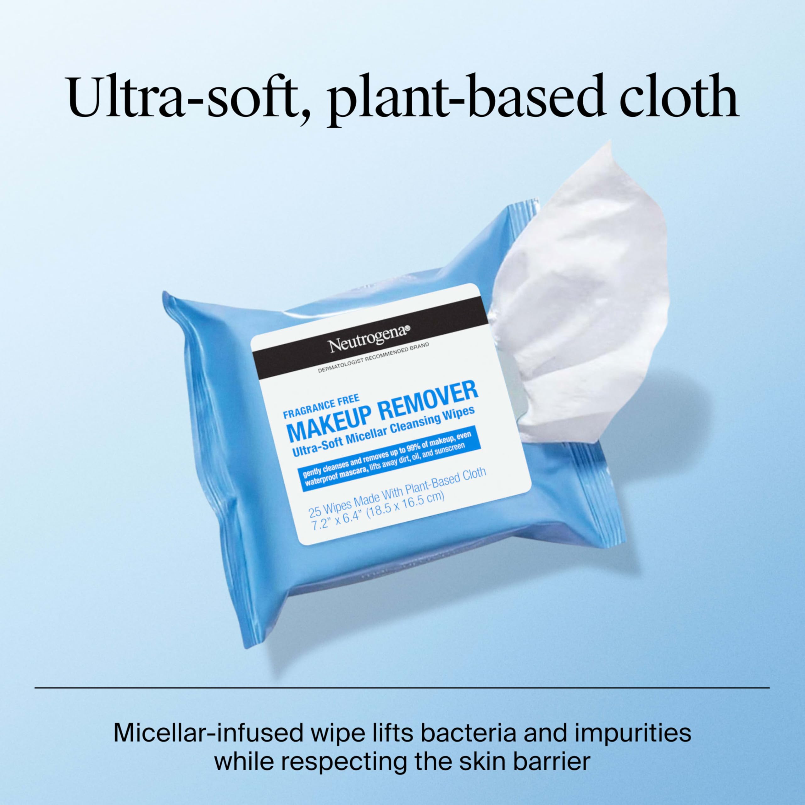 Lingettes Neutrogena, nettoyage sans rinçage pour une routine rapide.