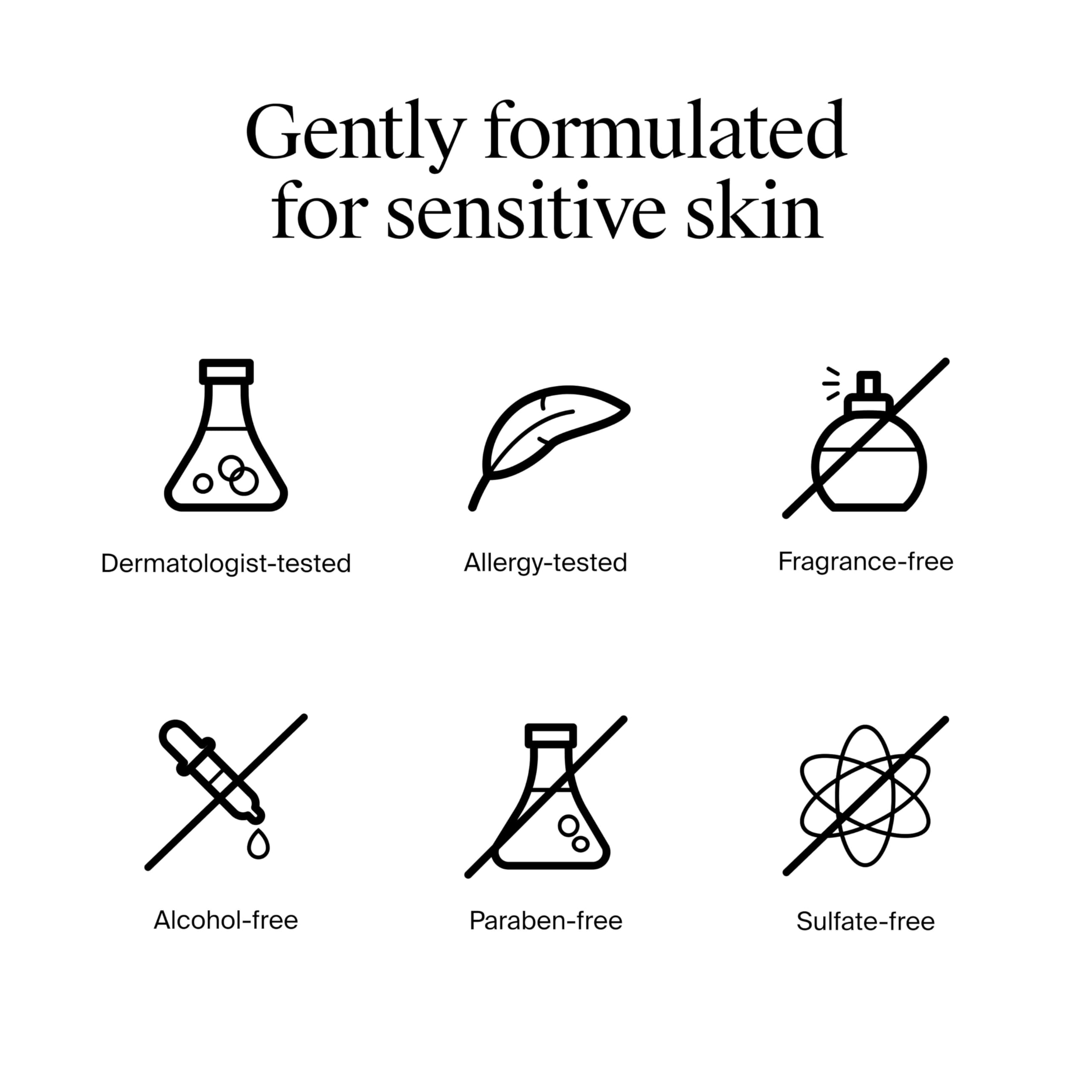 Produit Neutrogena testé ophtalmologiquement et dermatologiquement.