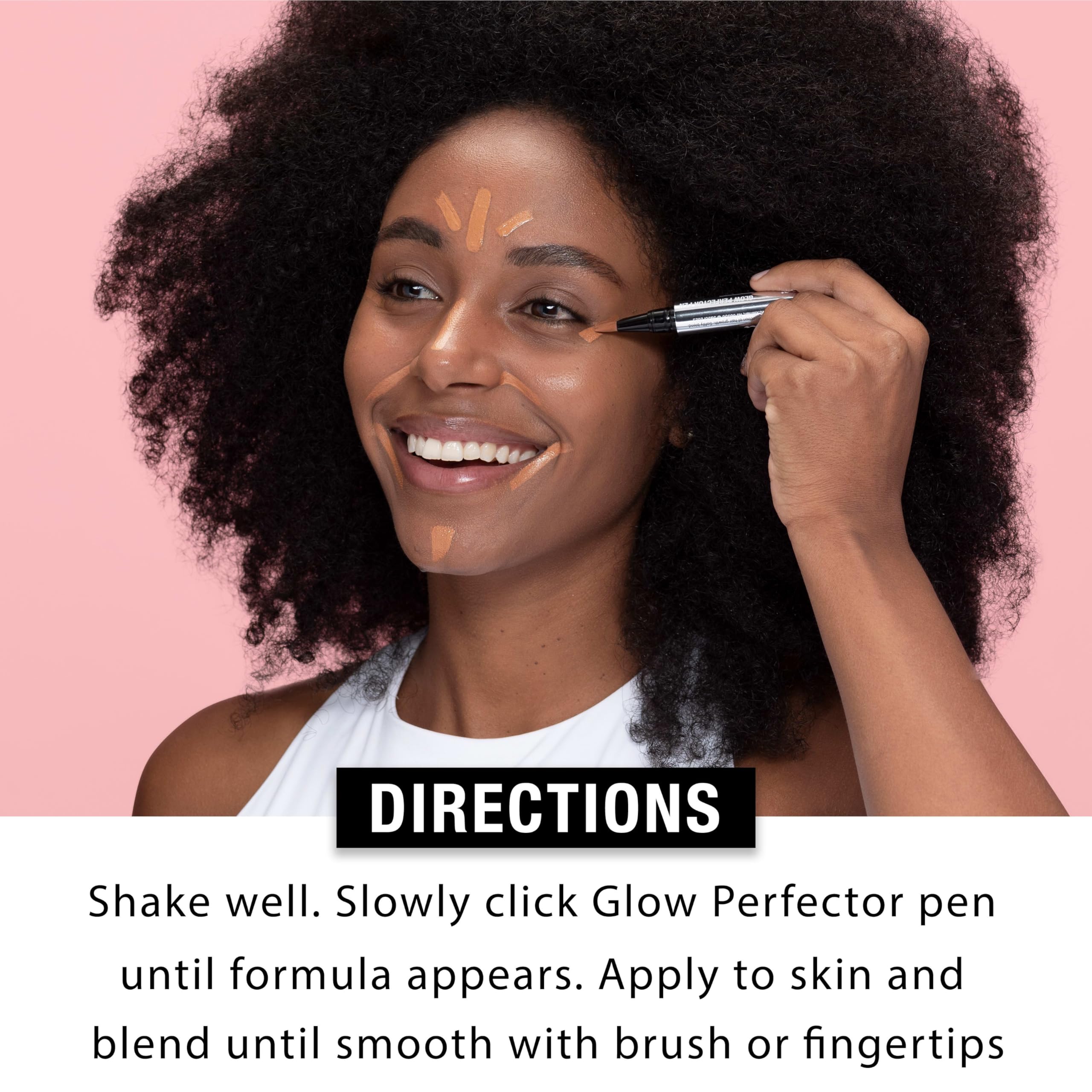 Lueur naturelle sur les pommettes grâce au stylo Neutrogena.