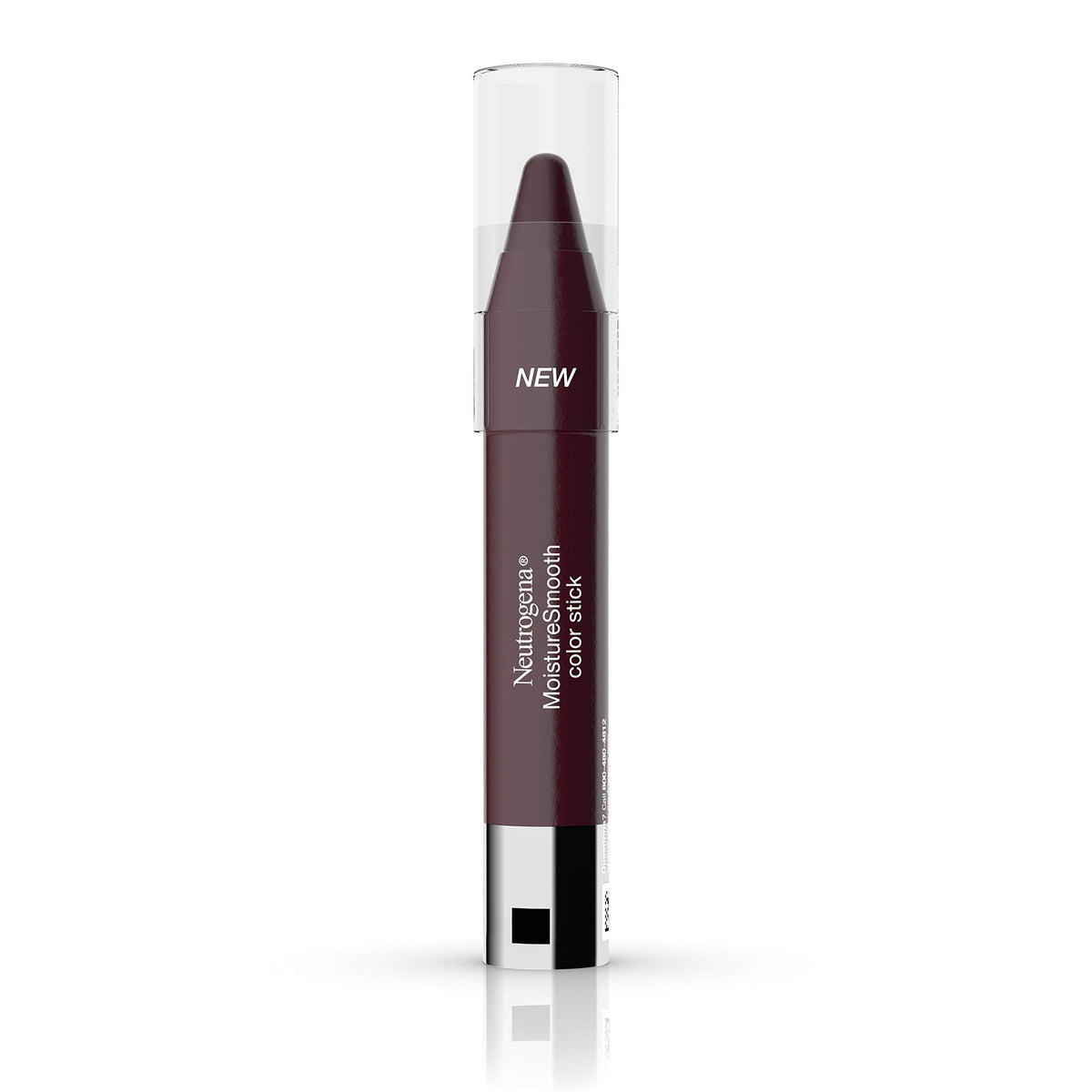 Neutrogena MoistureSmooth Stick prune profond – tube montrant la couleur et l'hydratation durable.