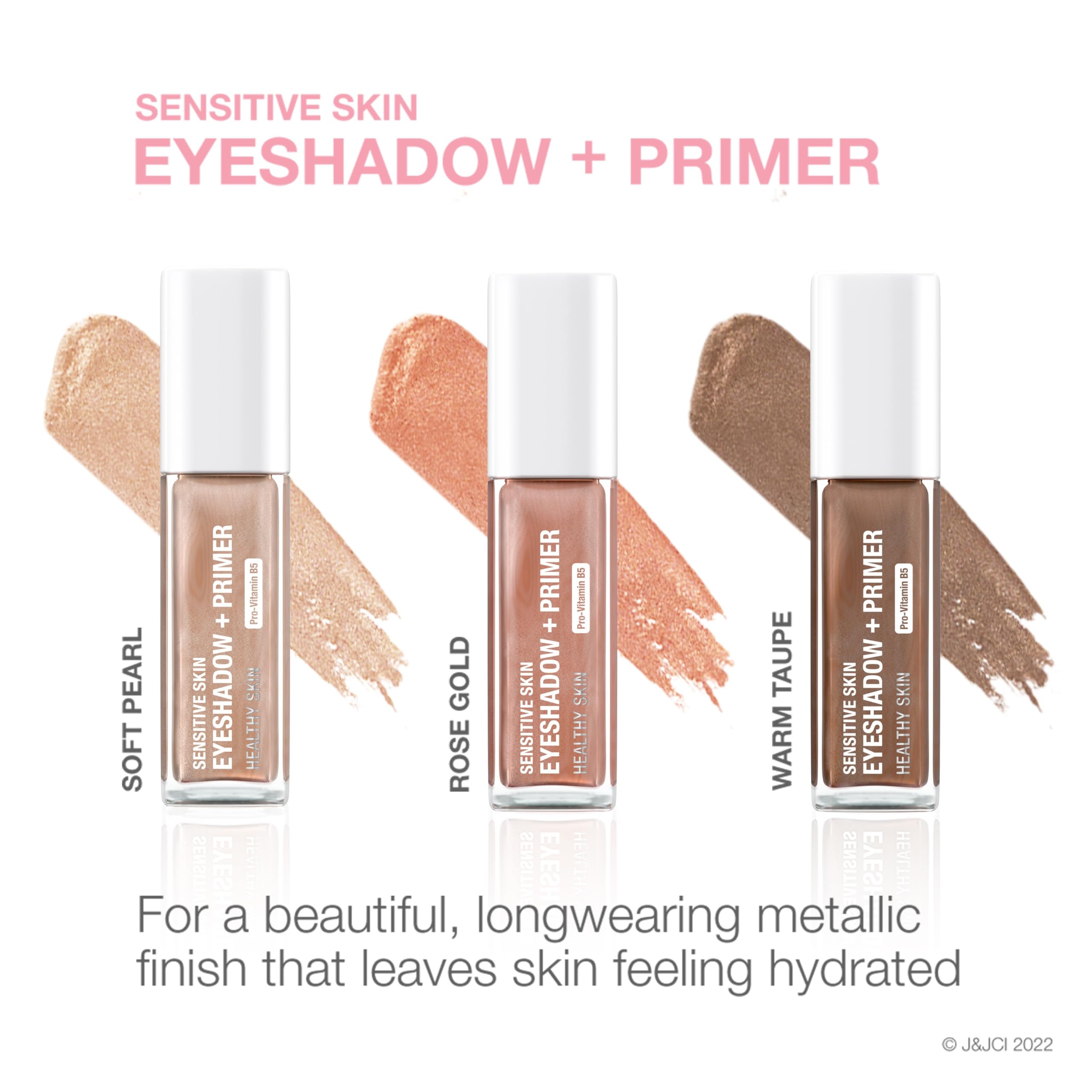 Ombre crème-poudre métallique Neutrogena, taupe chaud pour look chic.