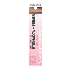 Neutrogena Ombre Paupières Sensibilité, taupe chaud, base 2 en 1 pratique.