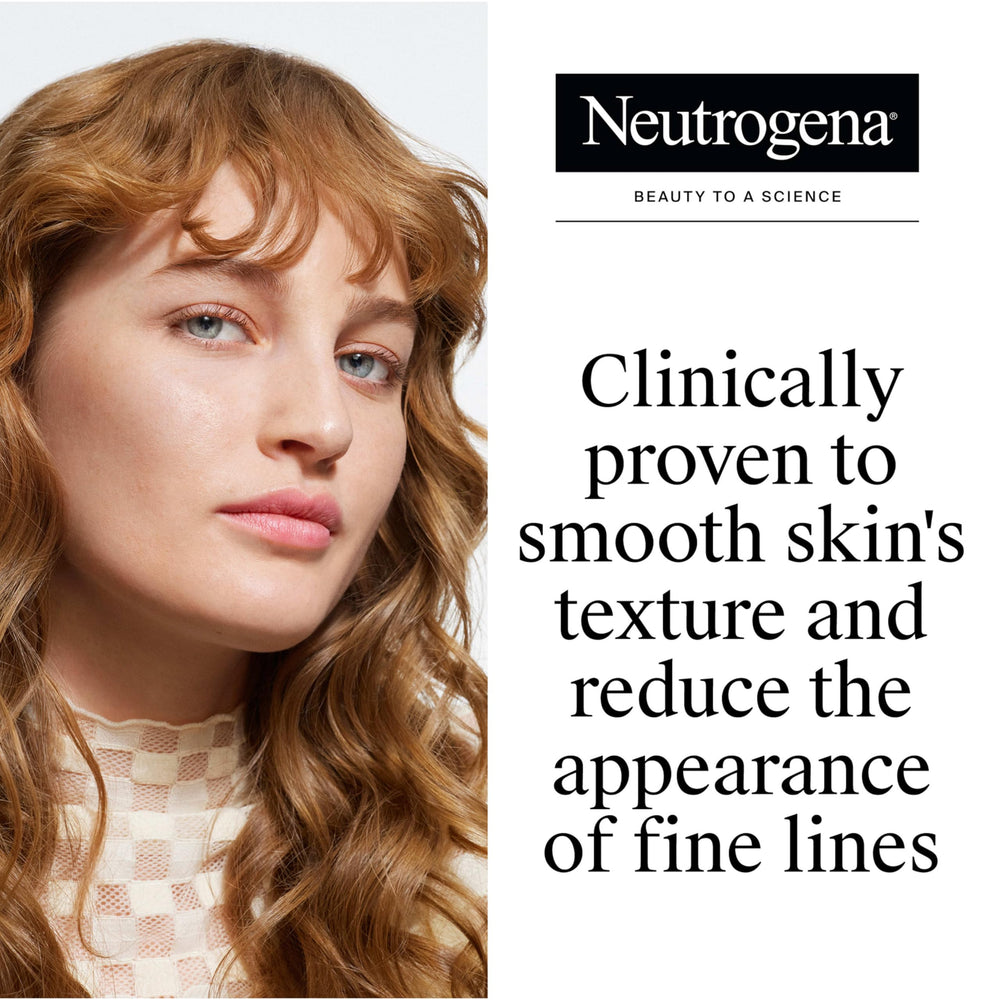 Peau lisse et naturelle grâce au retinol et antioxydants Neutrogena.