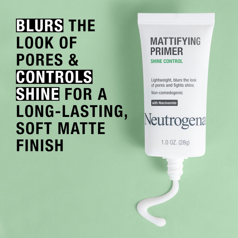 Texture légère du primer Neutrogena, peau visiblement lissée