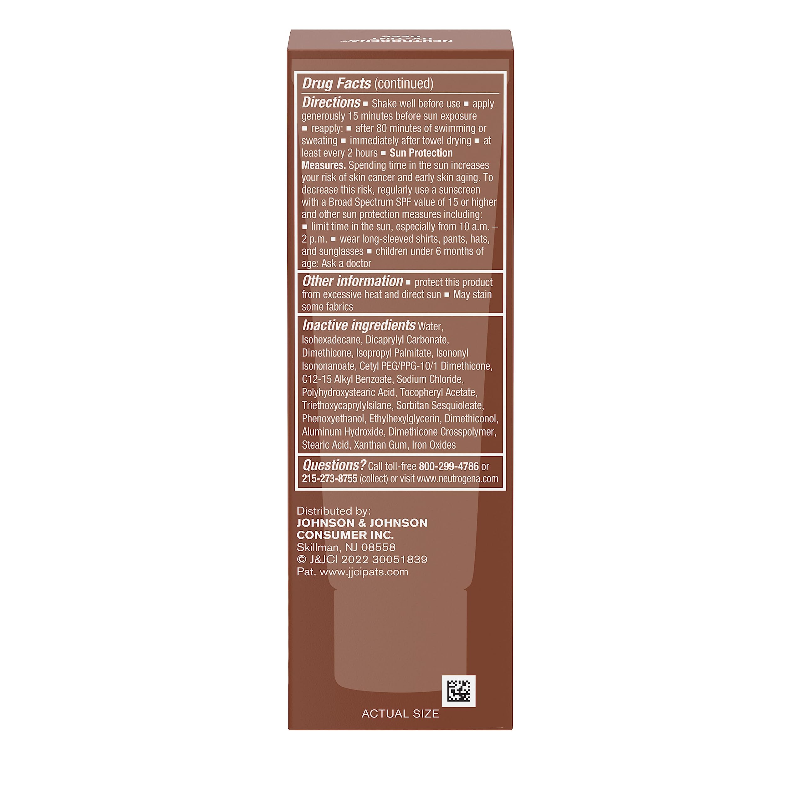Neutrogena Purescreen+ Emballage-compact-visage; format voyage pratique et léger.